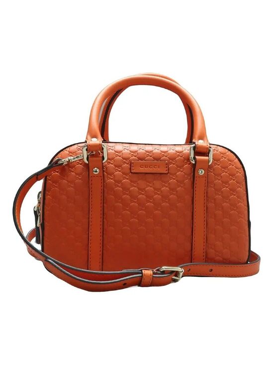 Gucci Handbags - GUCCI Orange Leather Satchel 665-060525